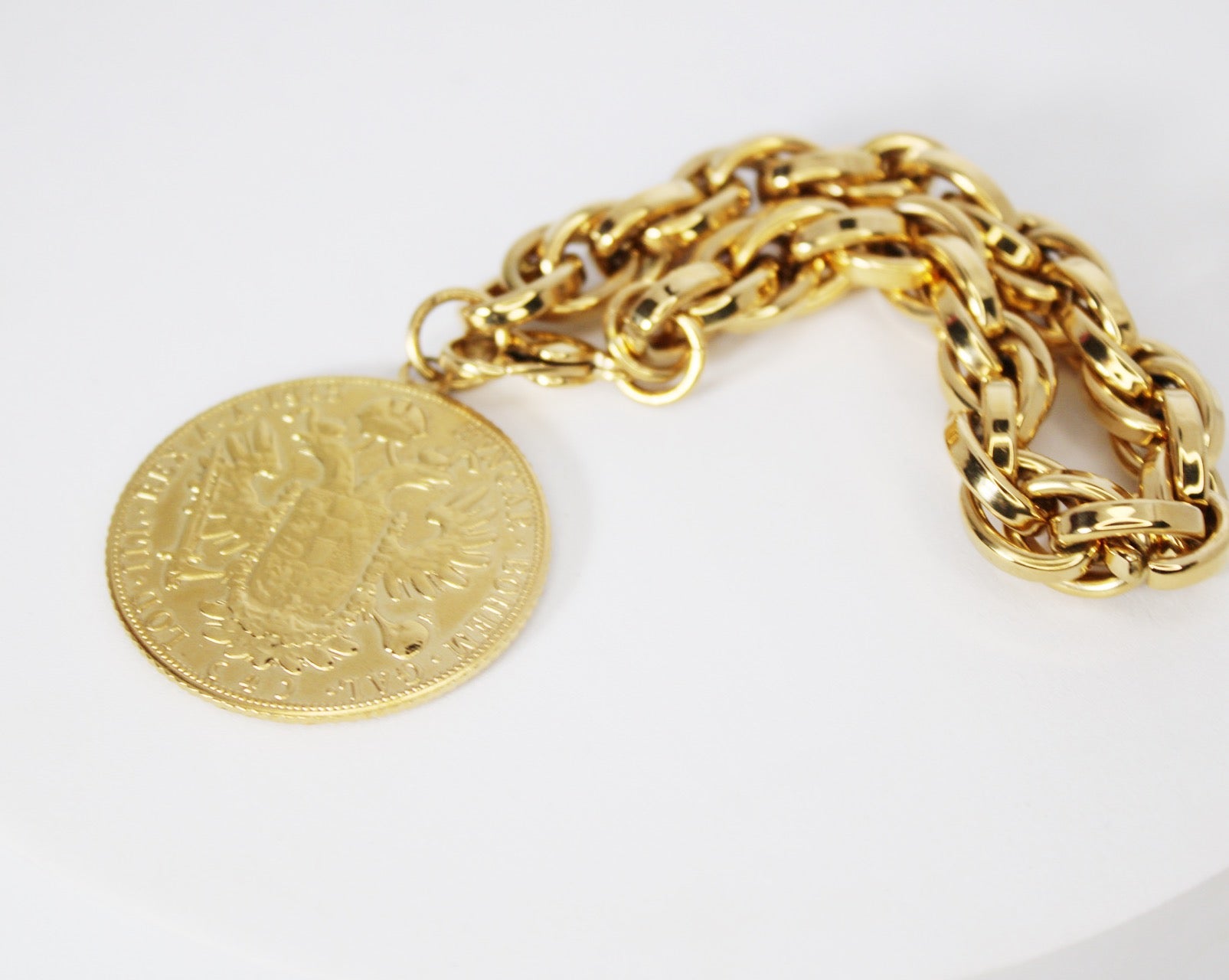 Bracelet Palmier grosse maille autrichienne