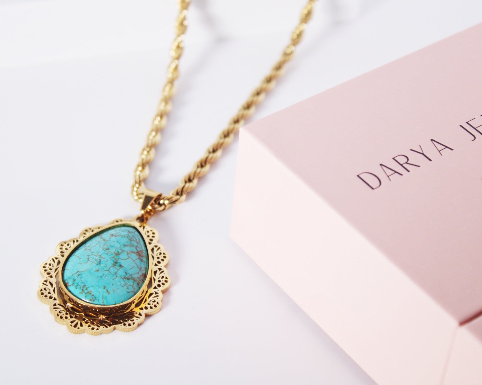 Sautoir Larme bleu Nadia